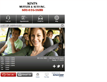 Tablet Screenshot of kentsmuffler.net
